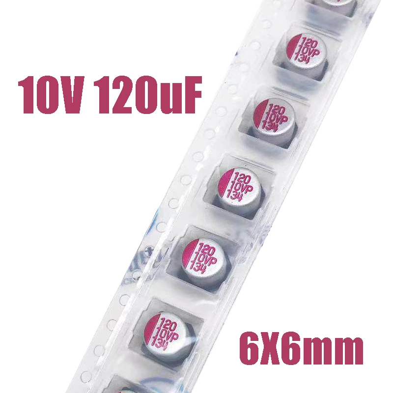 10V120UF 6X6mm SMD Solid state capacitor 120uf 10V