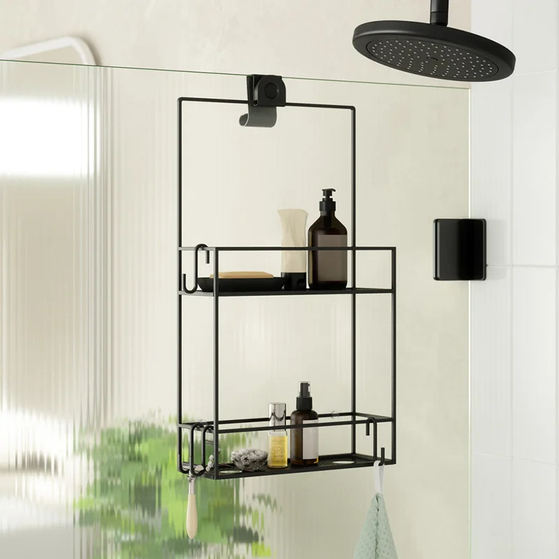 Shower Room Without Punching Bath Hanging Rack Bathroom Saving Space Hanging Basket Household Multi-functional Bathroom Rack