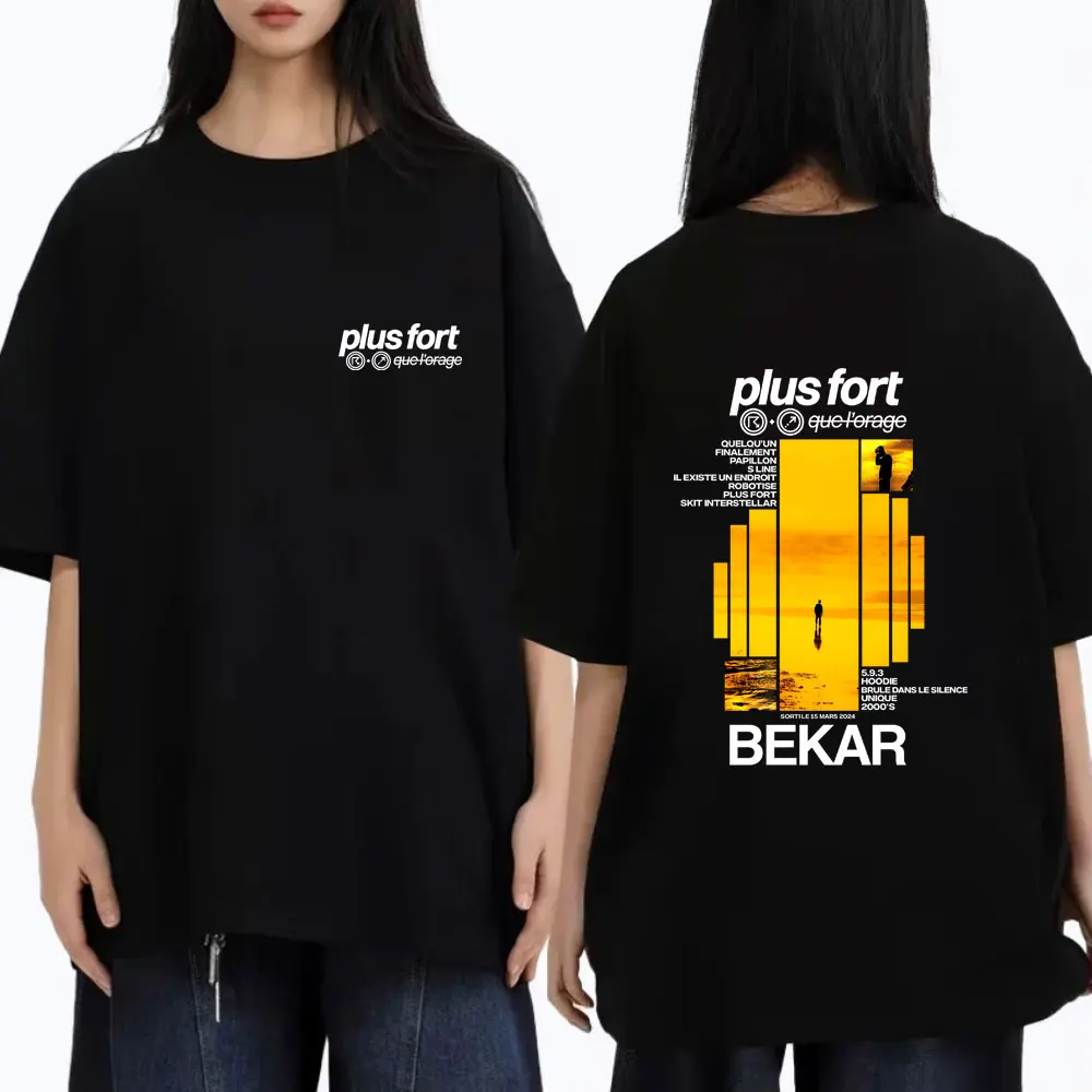 

Rapper Bekar Plus Fort Album Graphic Tshirt Men Women Hip Hop Fashion Pop Music T-shirt Unsiex High Quality Soft Cotton T Shirts