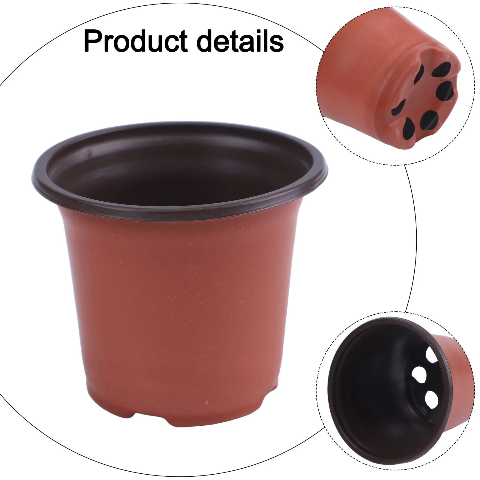 100pcs Plastic Grow Box Fall Resistant Tray  Nursery Pots  For Home Garden Plant Pot Nursery Transplant Flower Pots