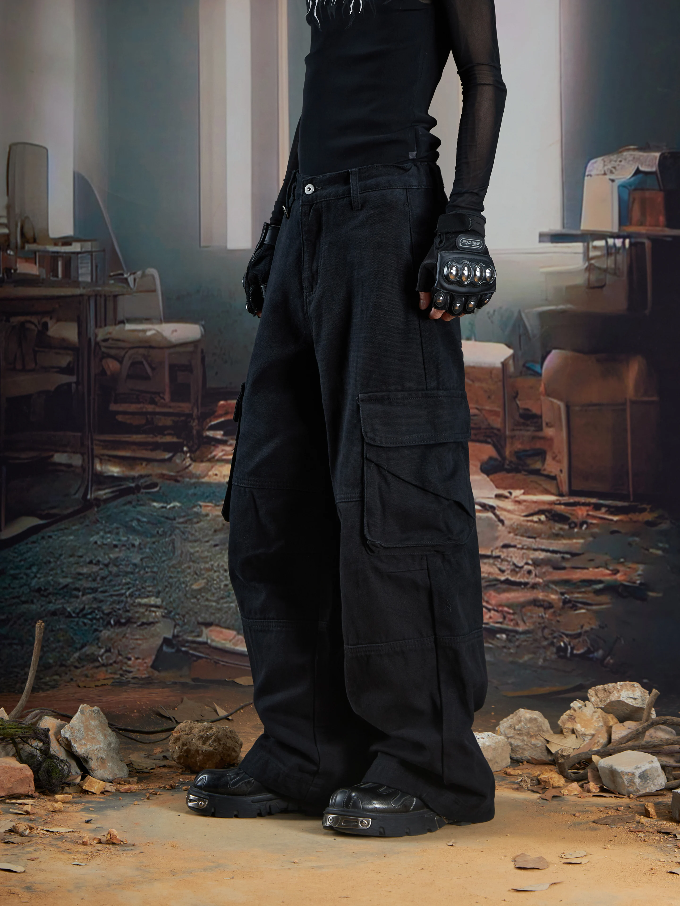 

Специальный дизайн, стиль Барне, рабочая одежда с несколькими карманами, воротник-стойка, пальто на молнии, куртка, джинсовый костюм Zhufan, комбинезон