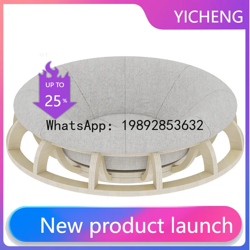 

Gyro cat nest all year roundneutral wooden round sofa cat bed pet dog nest pet bed