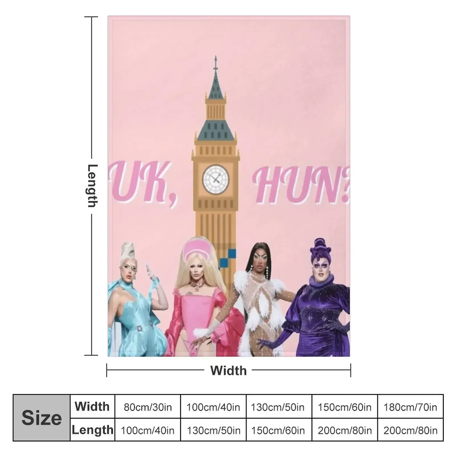 Uk, Hun RuPauls Drag Race UK United Kingdolls Throw Blanket Bed Fashionable Thermals For Travel Sofas Blankets