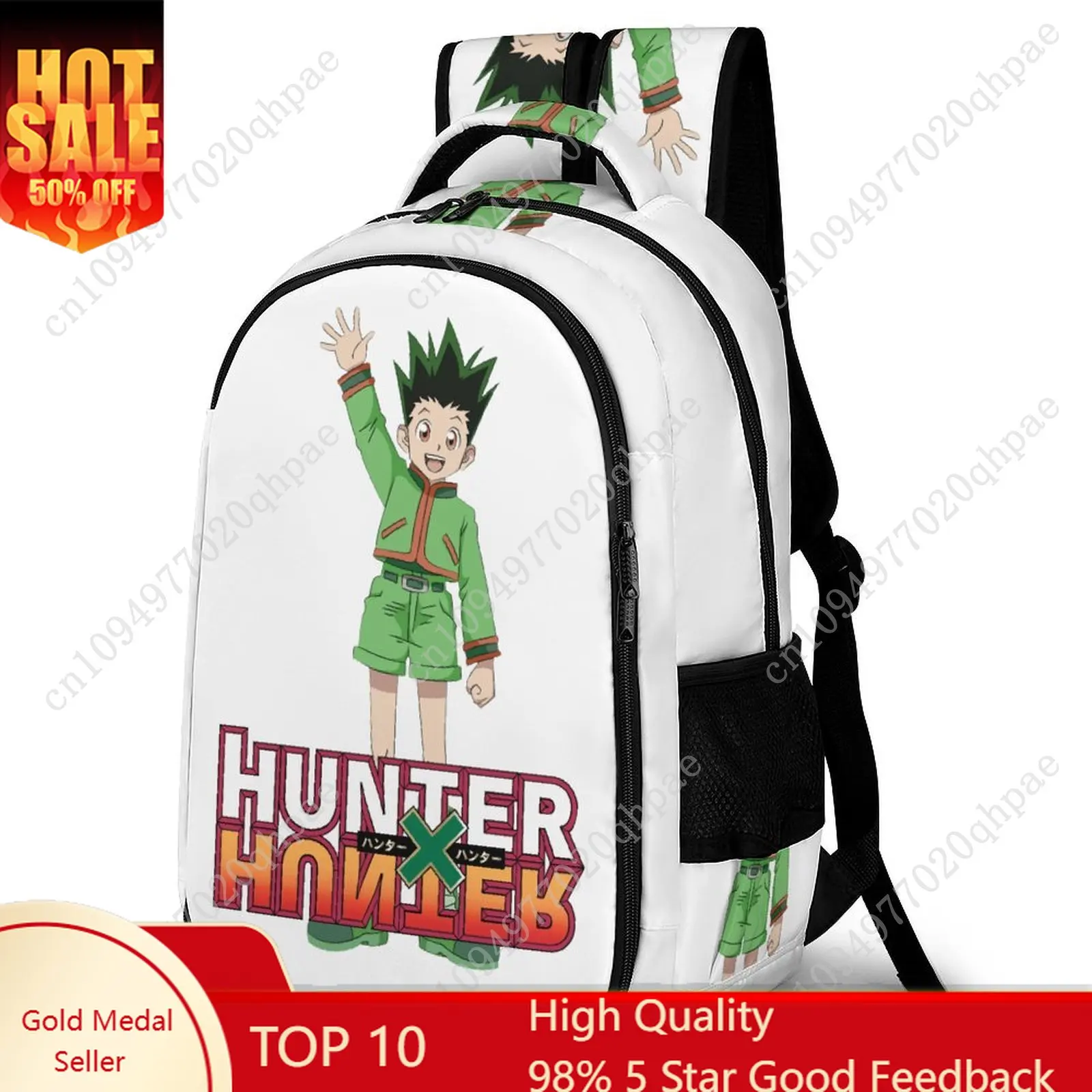 

Детский школьный рюкзак Hunter X Hunter для мальчиков и девочек, дорожный деловой рюкзак с карманами, настраиваемый, персонализированный подарок