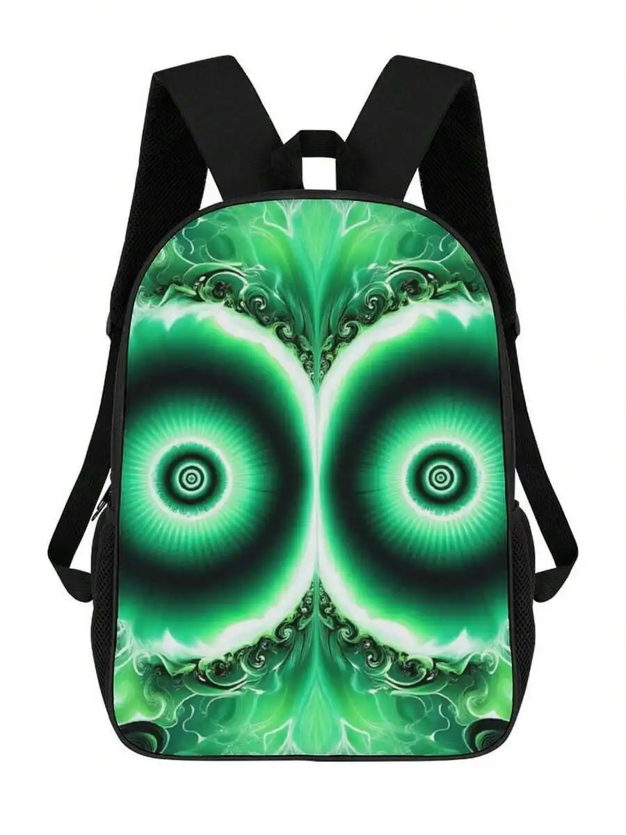

Abstract Fractal Art Green Backpack For Adults