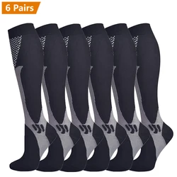 Brothock 6 Pairs for Dropshipping Compression Socks 20-30 MmHg Best for Athletic Nylon Cycling Medical Nursing Sport Stockings