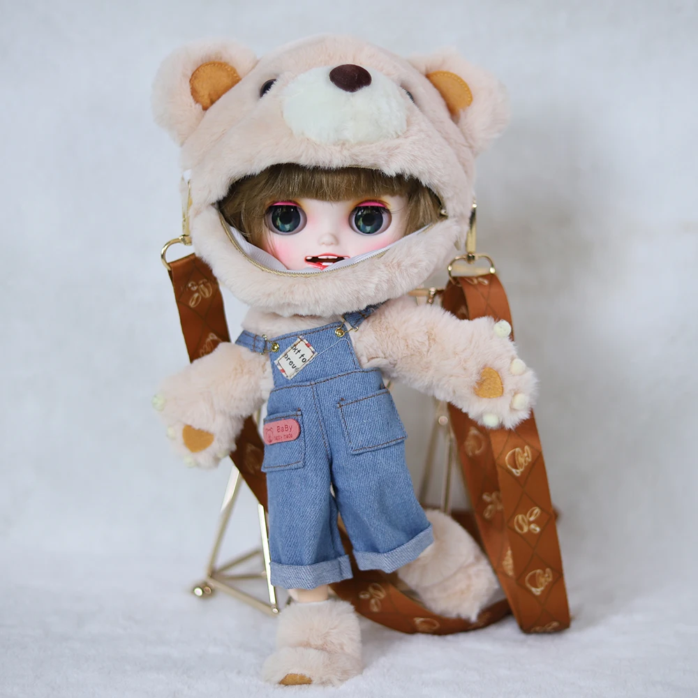 

ICY DBS Blyth 1/6 30cm Doll Out Bag BJD ANIME Girls Furry Bear Satchel