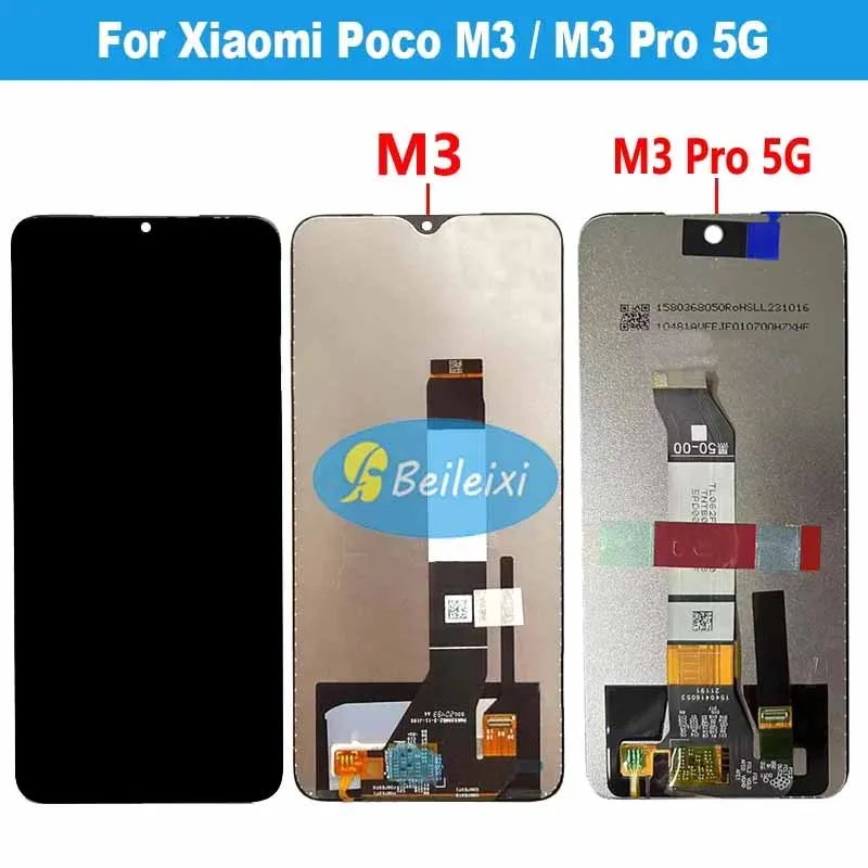 For Xiaomi Poco M3 Pro 5G M2010J19CG M2010J19CI M2103K19PG M2103K19PI M2103K19PY LCD Display Touch Screen Digitizer Assembly