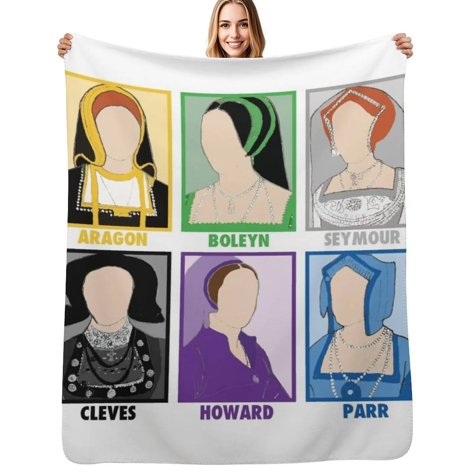 

SIX the Musical: Old School Queens Throw Blanket Thermal Bed linens Softest Bed Fashionable Blankets