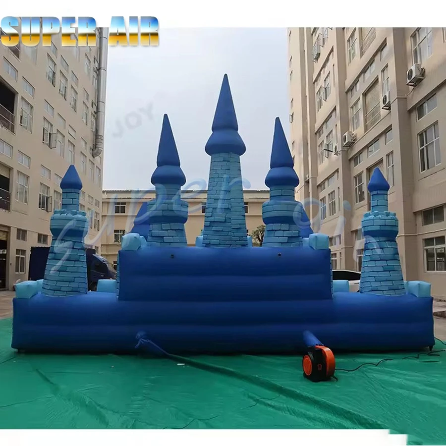 야외 파티 어린이 놀이공원 파란색 풍선 성 (송풍기 포함)