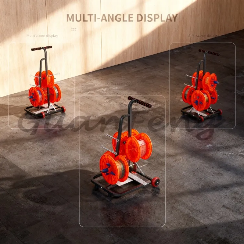 Cable Pay‑off Rack for Electrician, Wire Reel Storage Holder, BV Multi‑Core Wire Bracket, Home Renovation Wiring Tool
