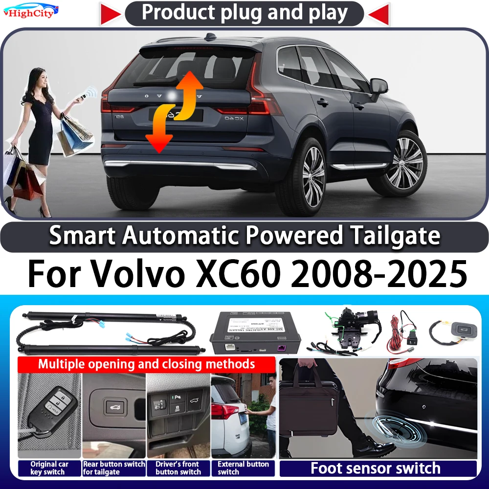 

For Volvo XC60 2008-2025 OEM Smart Automatic Powered Tailgate Key Control Trunk Lift Close Kit Electric Power Tailgate