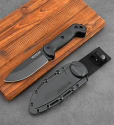 Outdoor knife straight knife self-defense portable mini knife wild portable meat knife camping survival sharp hunting knife frui