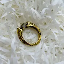 Sorcerer Stone Ring Horcrux Philosopher's Stone Ring Yellow In Vintage Gift Box 2pcs Set Halloween Easter Christmas Gift Present