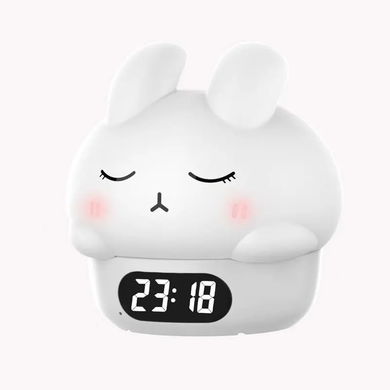 Home Silicone Clapping Light Alarm Clock Creative Silicone Night Light Rabbit Clapping Light Small Night Light Convenient Light