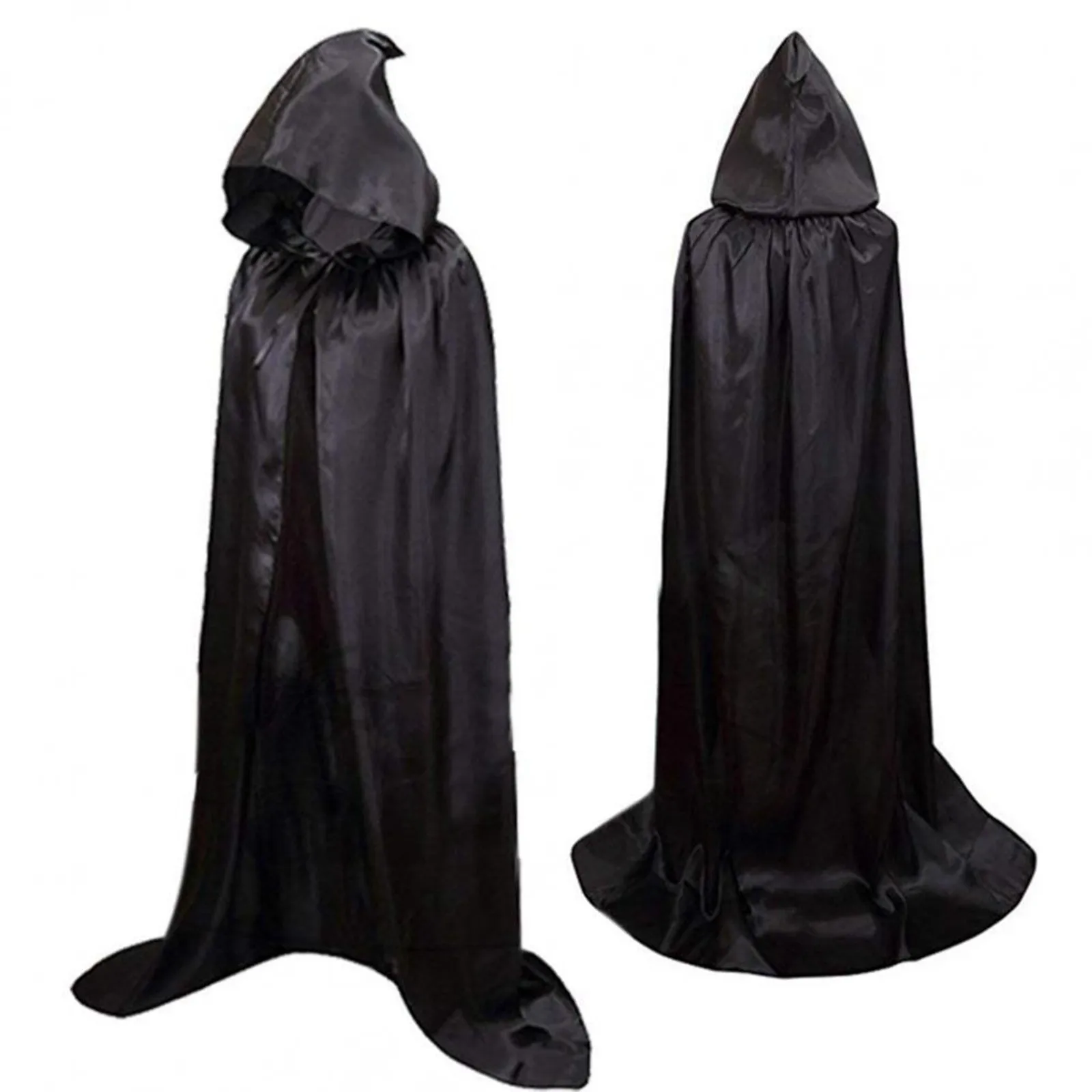 Halloween Adult Hooded Cloak Hooded Witch Pagan Vampire Cosplay Costume Unisex Carnival Party Stage Show Long Cape Coat