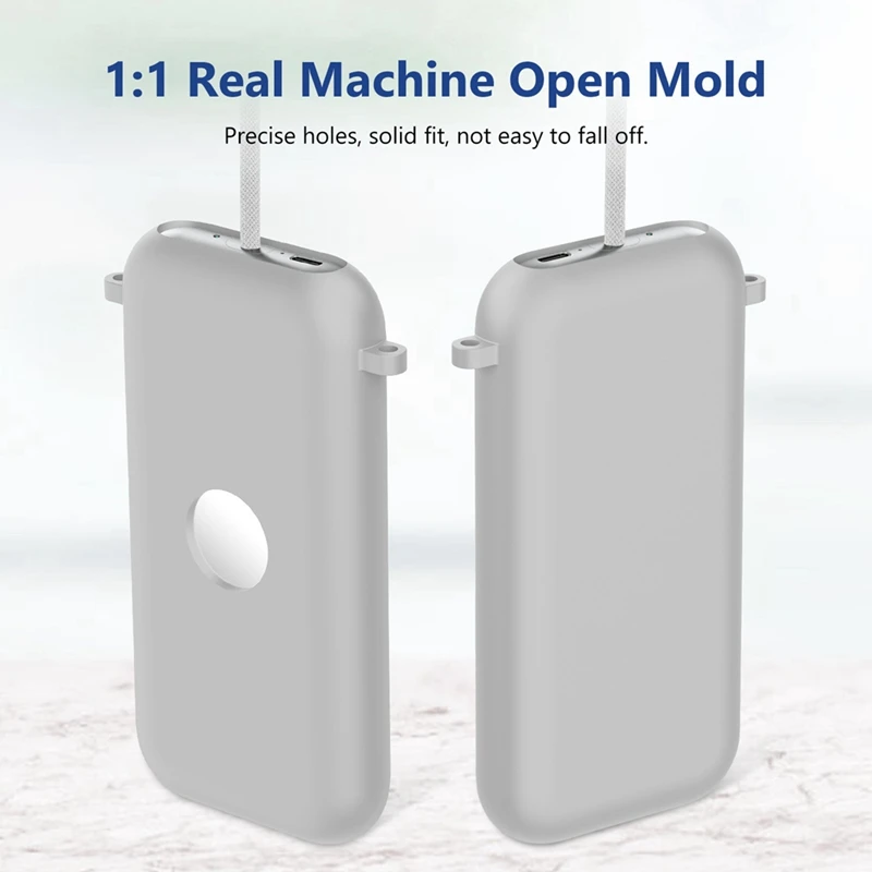 For Apple Vision Pro Power Bank Case Silicone Convenient Diagonal Cross Anti-Scratch Anti-Scuff All-Inclusive Case, Durable A