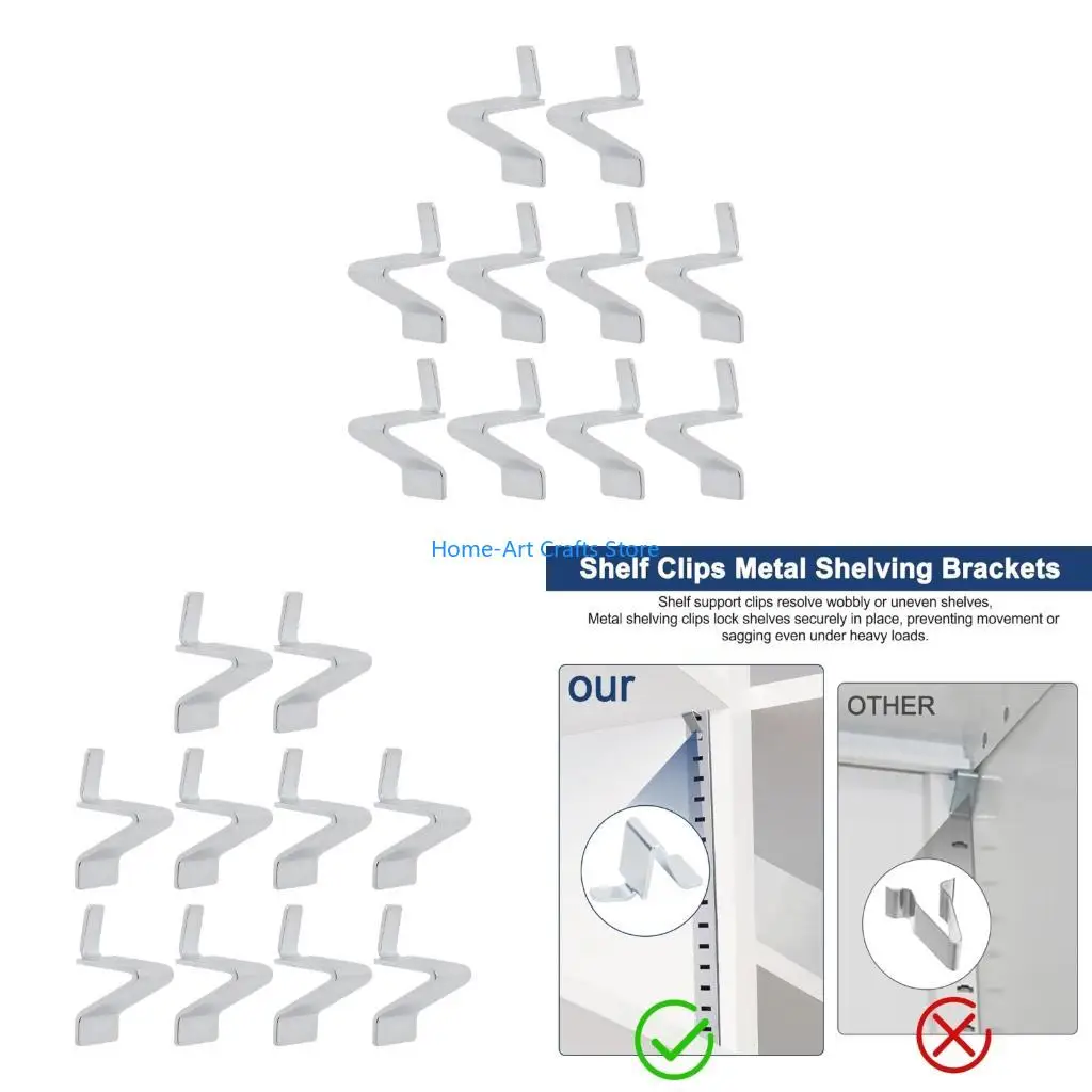Y3NA 10pcs Shelf Clip Steel Supports Prevent Drooping Under Heavy Loads Organize Space Easy to Use for Secure Installation