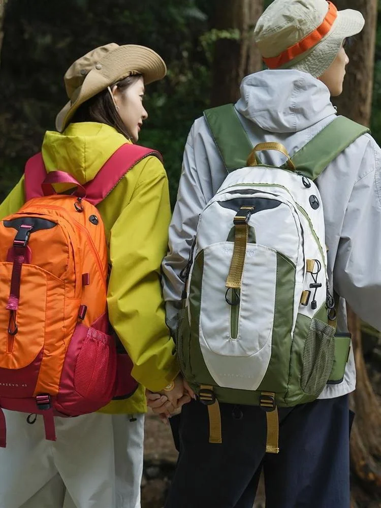屋外軽量トラベルバッグユニセックス大容量ハイキング登山バッグ女性防水ショルダーバッグアウトドア機能スタイル