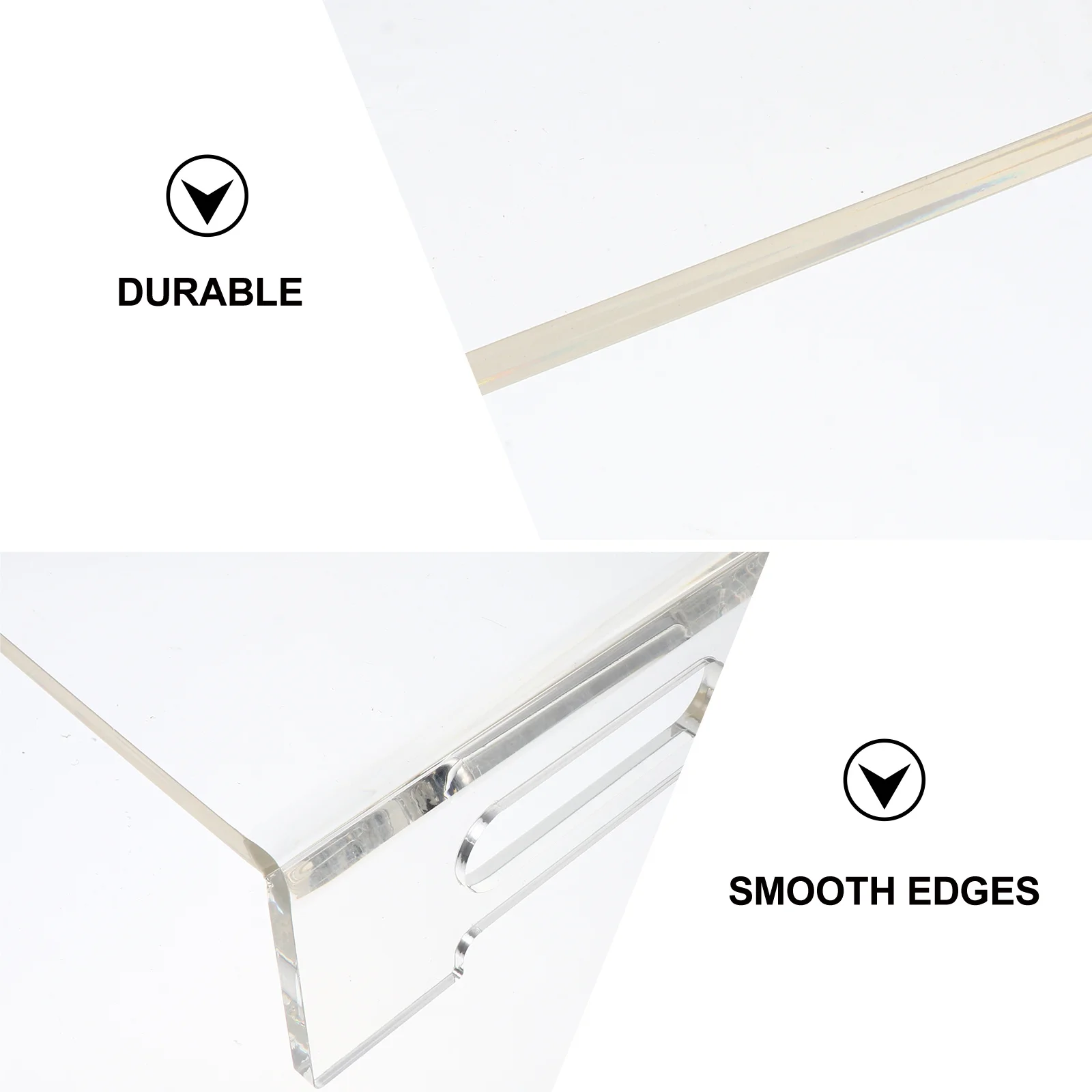 

1Pcs Desktop Monitor Stand Riser Acrylic Laptop Elevator Shelf Office Home Workstation Computer Monitor Bracket Comfort Viewing