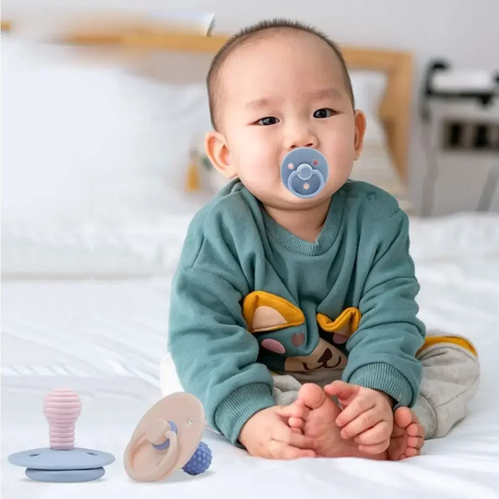 Cute Environmental Infant Supplies Safety Silicone Non-slip Care Product Nursing Accessory Baby Pacifier Nipple Soother