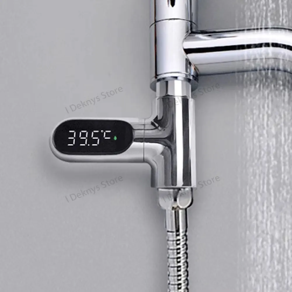 Universal Shower Head with LED Display Hot Tub Water Temperature Monitor Bathing Temperature Meter Bathroom Electricity Accessor