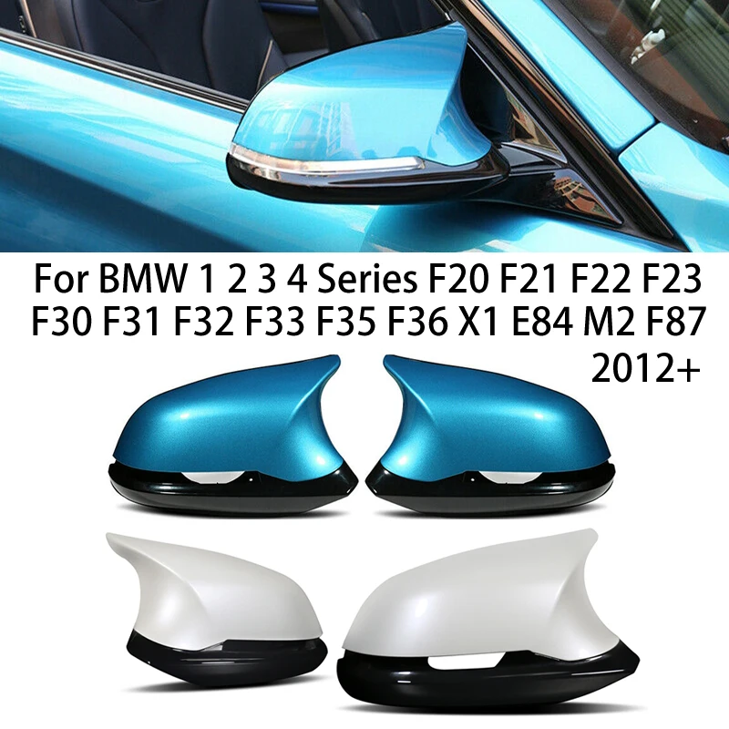 

For BMW 1 2 3 4Series F20 F21 F22 F23 F30 F31 F32 F33 F35 F36 X1 E84 M2 F87 2020+ Upgrade ABS Carbon Fiber Mirror Cover No Hole