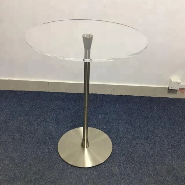 Church Furniture Acrylic Table with metal stand and base