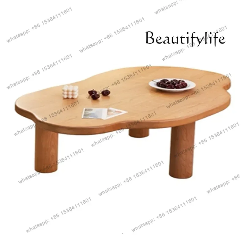 

Japanese cherry wood living room Internet celebrity creative cloud coffee table Nordic coffee table solid wood