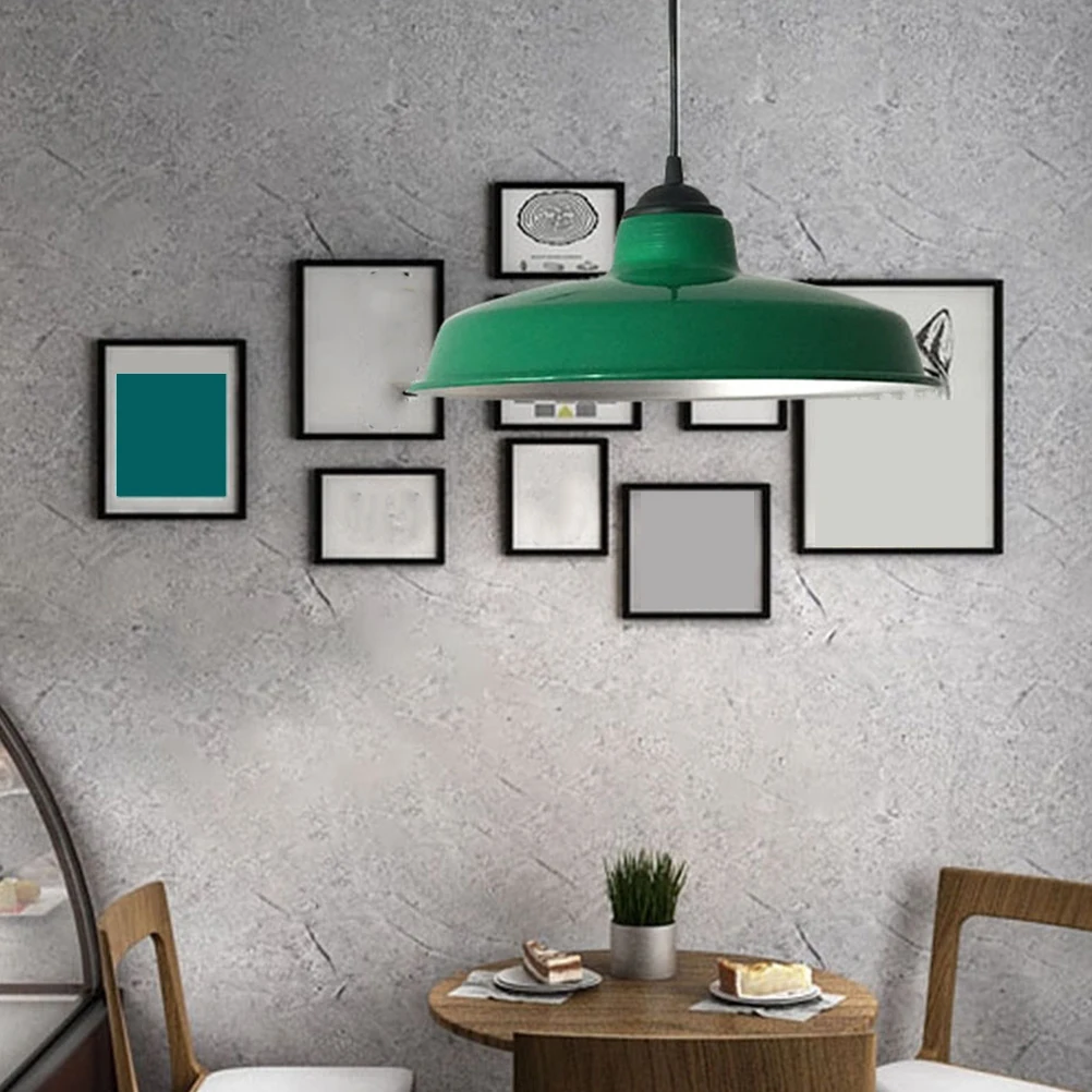 

2Pcs Enamel Lampshade Waterproof Industrial Light Cover Retro Style Outdoor Garden Decoration Ceiling Lamp Shade