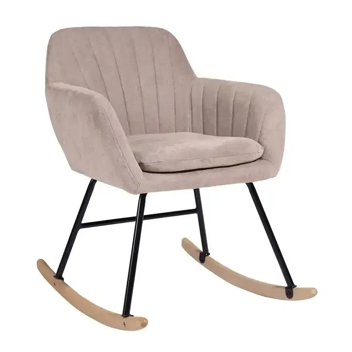 z Modern Simple Rocking Chair Adult Cradle Recliner Single Sofa Balcony Leisure Chair for Small Apartment Living Room