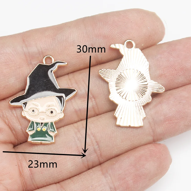 Mixed Enamel Hip Hop Cartoon Style Magician Magic Potion Pendant DIY Charm Earrings Bracelet Jewelry Crafts Metal Accessories