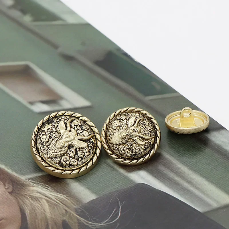 زر خياطة أسد الماعز العتيق ، إكسسوارات يدوية الصنع ، تزيين الملابس ، 15 ، 20 رأس ، 25 صوفي #4