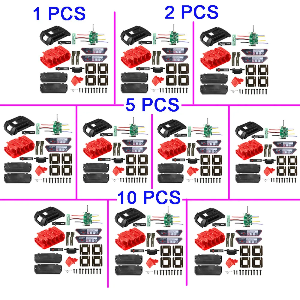 BAT618 batteria agli ioni di litio custodia in plastica protezione di ricarica circuito PCB Shell Box Housing per Bosch 18V BAT610 BAT609G BAT618