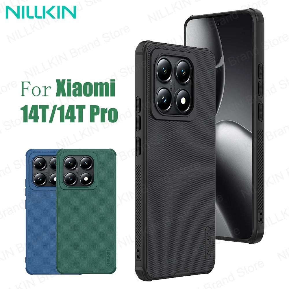 For Xiaomi 14T Pro / 14T 5G Case Nillkin Frosted Shield Pro Soft TPU Frame Bumper Hard PC Shell Matte Back Cover For Mi 14T Pro