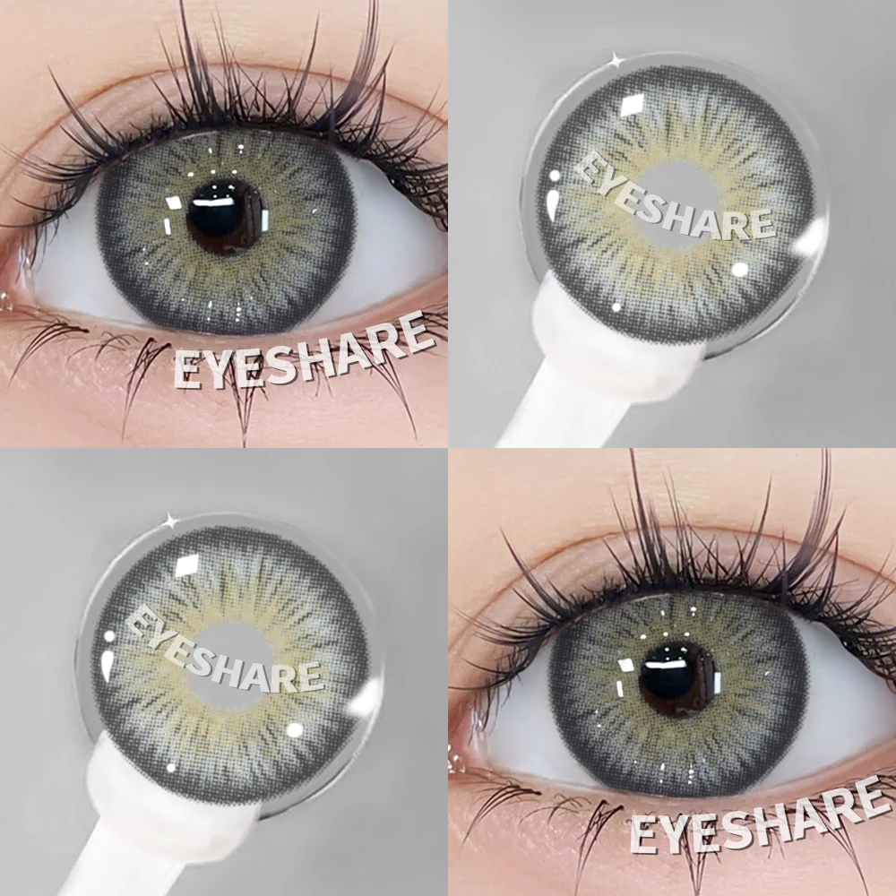 EYESHARE 1 Paar graue Kontaktlinsen für Augen, farbige Linsen, graue Linsen, natürliche bunte Kontaktlinsen, jährliche Verwendung