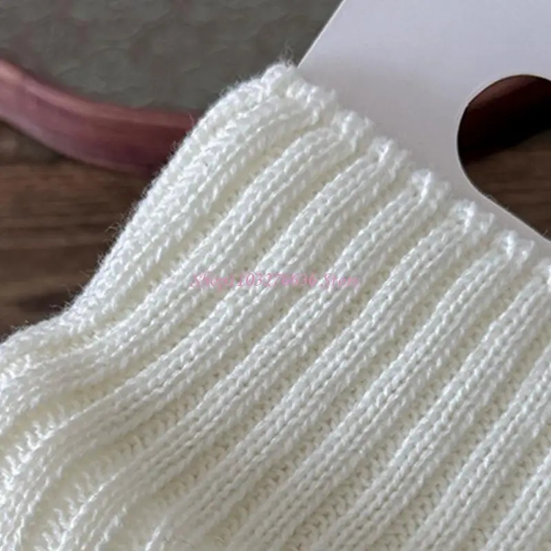 

R6FD стильные носки с рукавами однотонные вязаные гетры удобные штабелируемые чулки для девочек на каждый день для особых