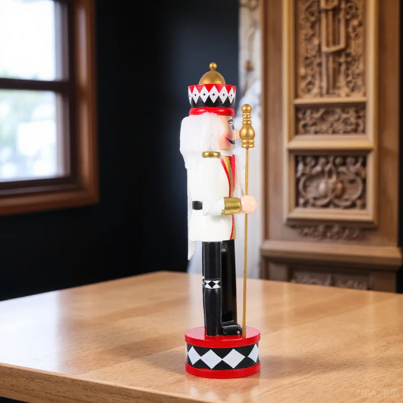 

Christmas Wood Nutcracker Craft Xmas Table Ornament Holiday Desktop Nutcracker Decoration Wood Nutcrackers Decor