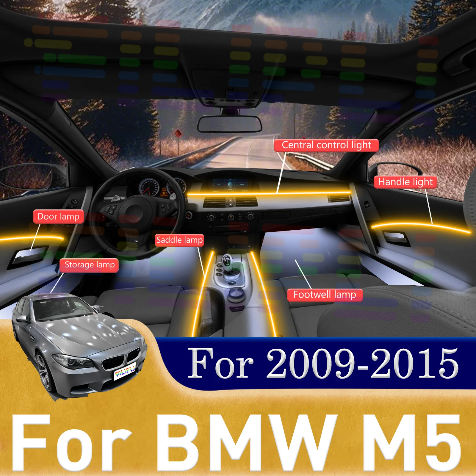 

Для BMW M5 F10 F11 Умный выбор для внутренних светодиодных стержней автомобиля с удобным дизайном на выезде