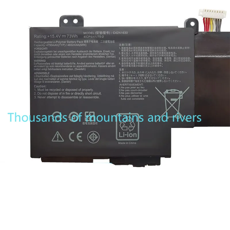

C42N1630 C42PHCH Laptop Battery For Asus Zenbook Pro UX550 UX550VD UX550VE UX550VE-1A UX550VE-BN013T XH71 0B200-0252000