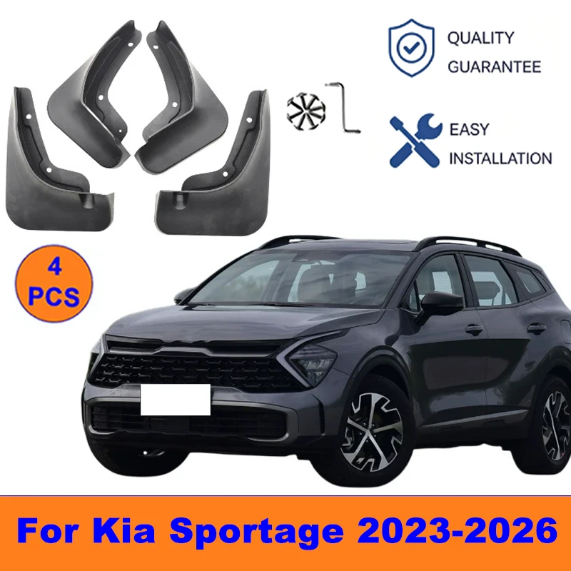 

4Pcs Mud Flaps For Kia Sportage 2023-2026 - Splash Guards Front&Rear Wheel Fender Mudguards Car Exterior Protection Accessories