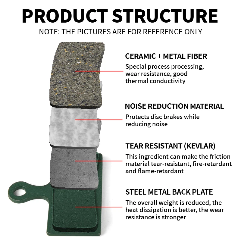 BUCKLOS Ceramic Hydarulic Disc Brake Pads For SHIMANO G01S G03C 1/2/4/6/8/10Pair MTB Brake Pad Wear-resistant Disc Brake Pads
