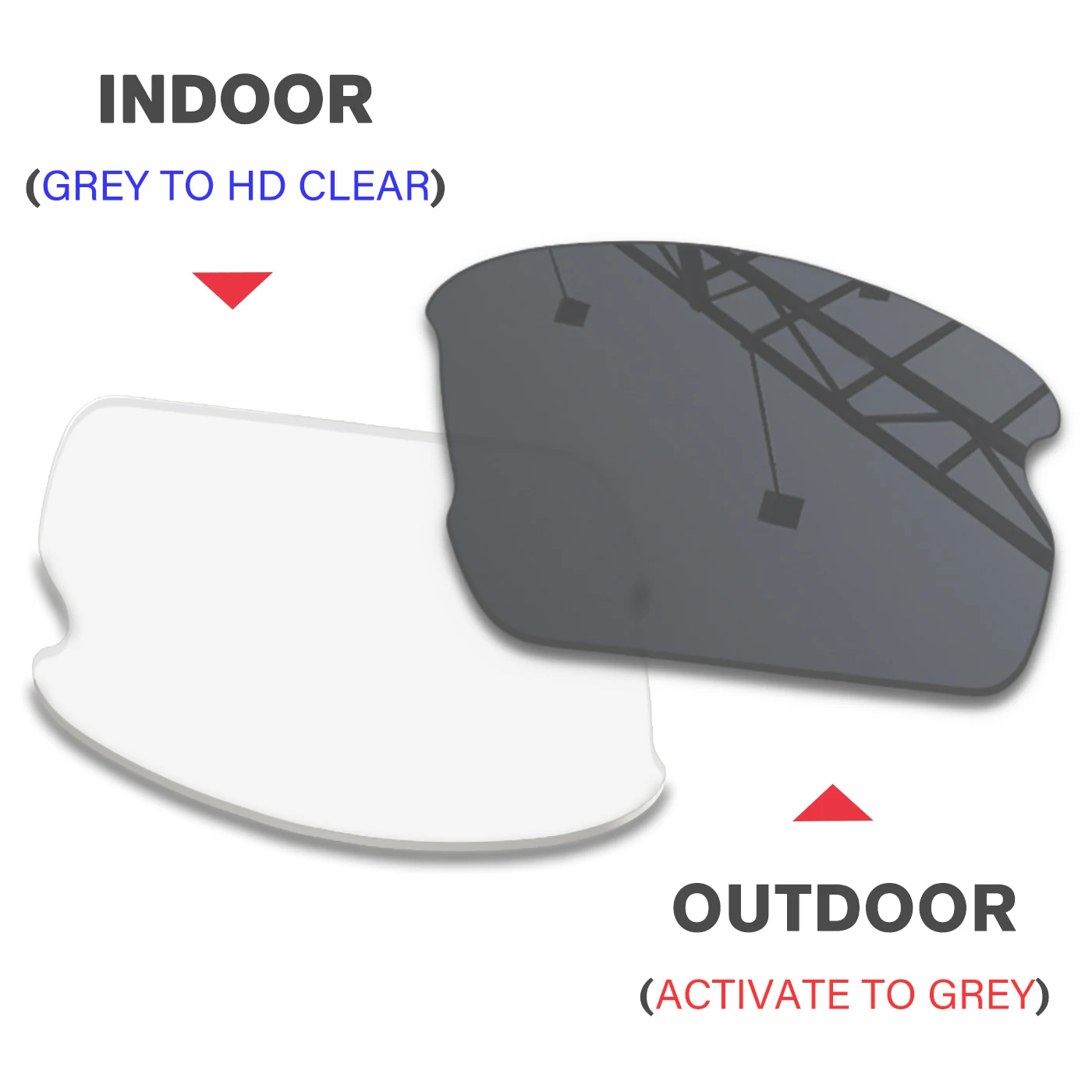 

Photochromic Wholesale Replacement Lenses for Oakley OO9271 Flak 2.0 AF 61mm Sunglasses Frame Anti-Scratch