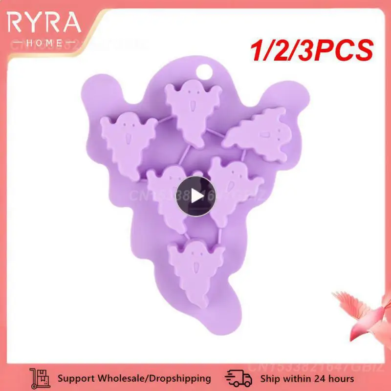 휴대용 고스트 편리한 보안 할로윈 내구성 무취 얼음 몰드 주방 박쥐, 심플하고 실용적인 초콜릿 해골, 1 개, 2 개, 3 개