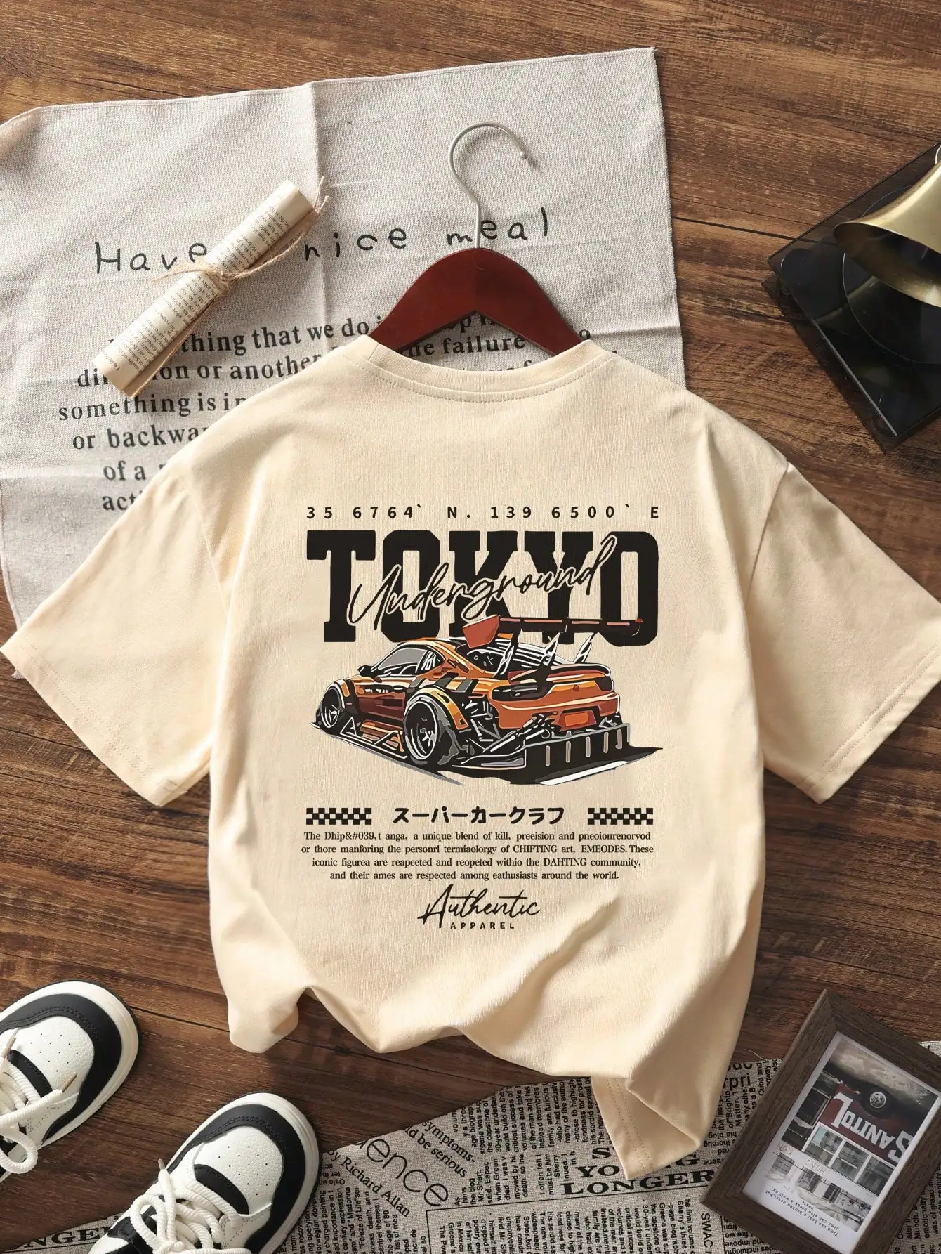 Camiseta con Gráfico de Carreras Callejeras de Tokio con Ilustración de Drift JDM, 100% Algodón, Camiseta para Hombre, Estilo Retro Casual de Verano