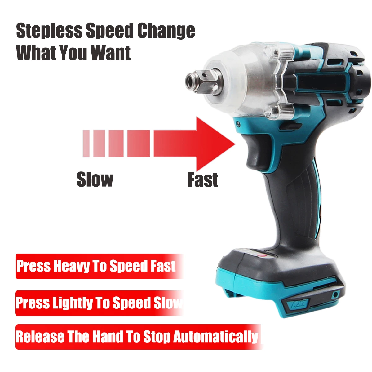 Electric Impact Wrench Cordless wrench Electric screwdriver 1/2 Inch Makita 18V Battery Screwdriver Power Tools