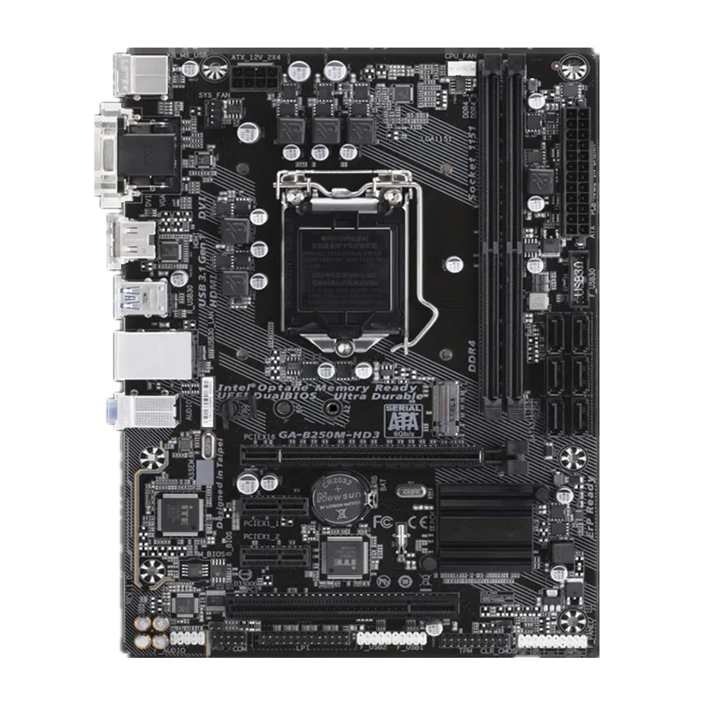 Desktop Mainboard para Intel B250, SATA III USB 3.0, GA-B250M-HD3 Motherboards, LGA 1151, DDR4, 32GB, M-ATX