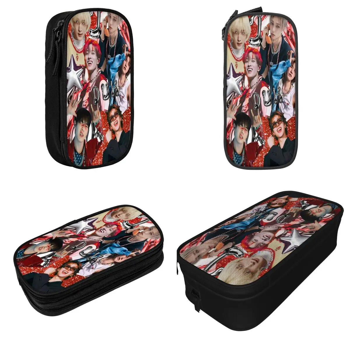دهن! P1Harmony Kpop ألبوم الموسيقى مقلمة صندوق القلم الكلاسيكي أكياس للطلاب تخزين كبير اللوازم المدرسية هدية pencelcases