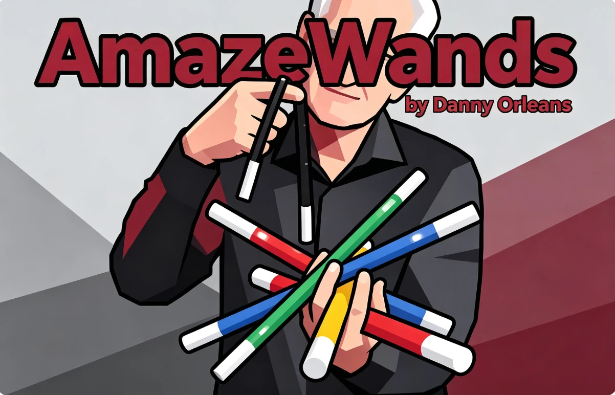 Профессиональные волшебные палочки AmazeWands от Дэнни Орлеана. Волшебный трюк с увеличивающимися палочками, меняющая цвет палочка, реквизит для сценической комедии.