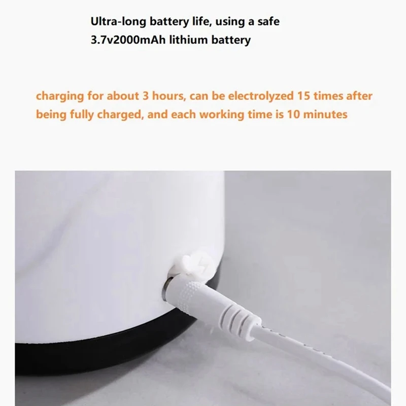 ถ้วยเครื่องกำเนิดไฮโดรเจนที่กรองน้ำพกพากระบอกน้ำที่อุดมด้วยไฮโดรเจนแบบชาร์จไฟได้กาต้มน้ำ H2บริสุทธิ์